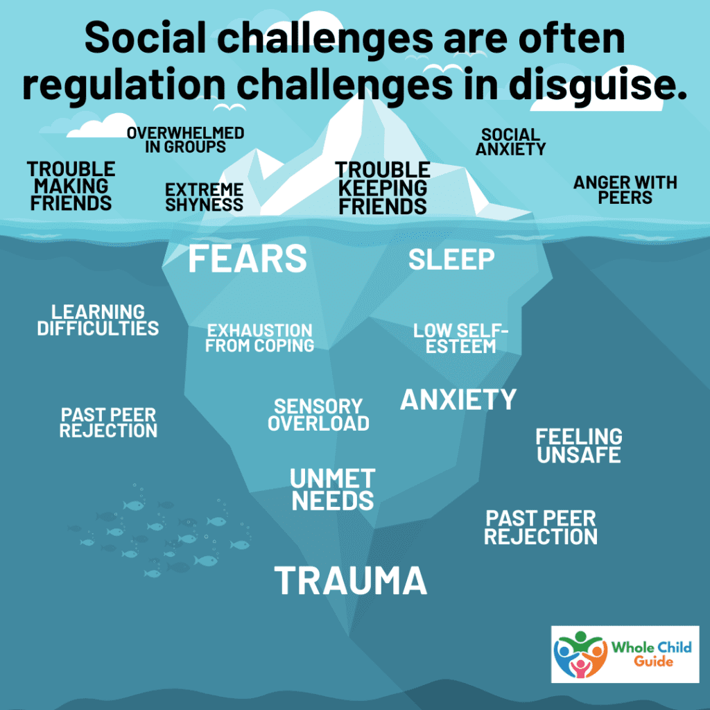 peer relationships and friendship iceberg
